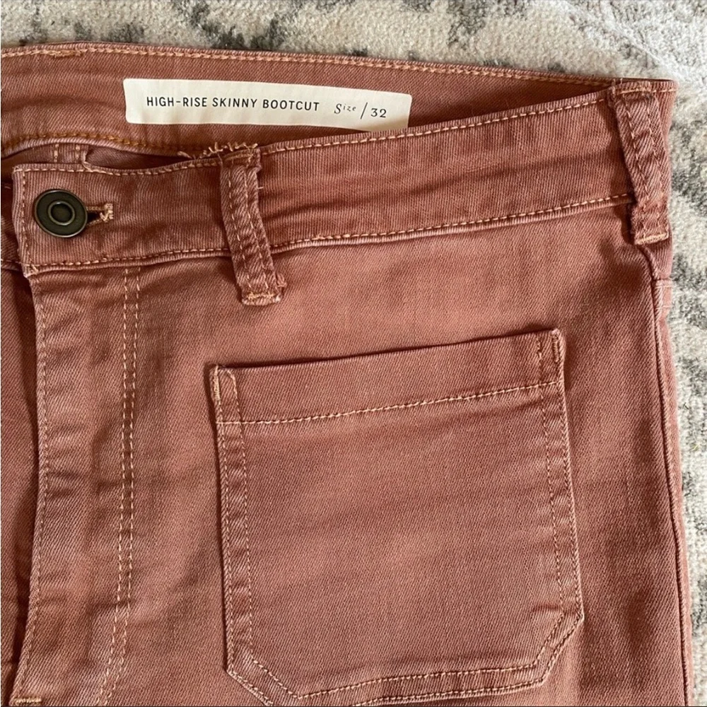 Pilcro Letterpress flared dusty rust retro vibe flared jeans from Anthropology - Picture 3 of 7